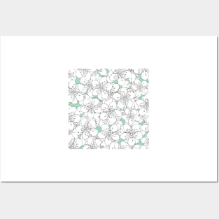 Cherry Blossom With Mint Blocks - In Memory of Mackenzie Posters and Art